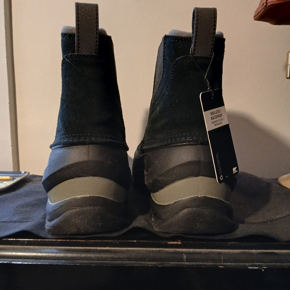 NWT Buxton Pull On Black Waterproof Mens Snowboot - 9 - Picture 3 of 9